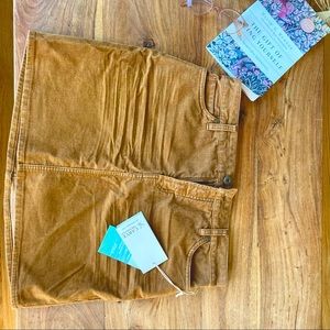 Carve Designs Tan Jean Corduroy Skirt!